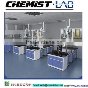Wall Mounte All Steel Lab Side Table With Sink & Full Height Drawers in Chemistry Laboratory thumbnail-6