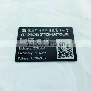 Custom Metal Anodized Aluminum Nameplate For Famous Brand thumbnail-4