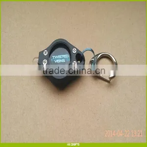 Led Mini Micro Black Keychain Key Ring Super Flash Bright Flashlight White Light thumbnail-3