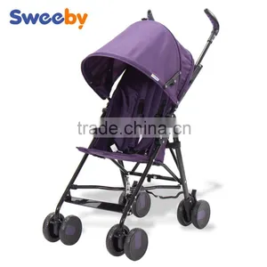 Custom Pink Safety Baby Stroller With Big Wheels in Good Quality thumbnail-1