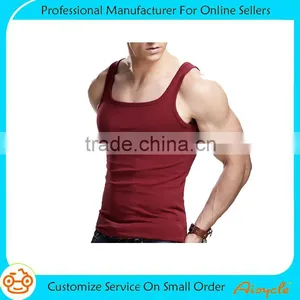 New Style Hot Basic Cheap High Quality Gym Singlet Vest for Men thumbnail-1
