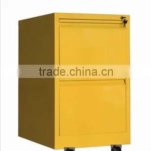 Office Furniture Two Drawer Steel Filing Mobile Cabinet With Wheel thumbnail-1