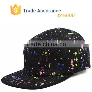Splatter 5 Panel Cap Hat Custom 5 Panel Hat Fashion Printed 5 Panel Hat thumbnail-4