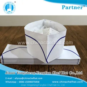 8.2cm Height Paper Forage Hat (single Blue Strip) thumbnail-1