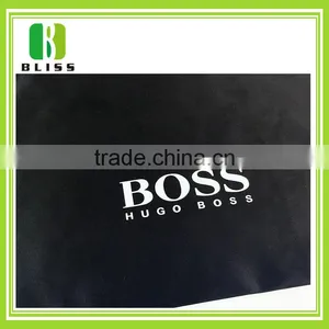 Custom Logo Printed Black Cotton Drawstring Bag thumbnail-6