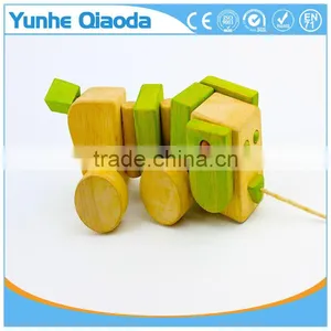Pull Along Dog Wooden Toy Wiggles as You Pull They Make a Clicking Sound and Make a Fun Baby thumbnail-4