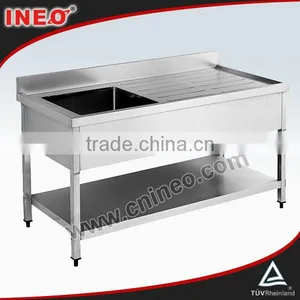 1 Bowl Commercial Restaurant Kitchen Stainless Steel Sink Table(INEO Are Professional on Commercial Kitchen Project) thumbnail-1