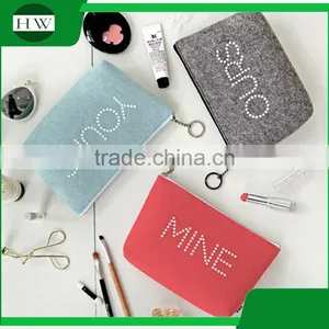 Promotional Gifts Clear Plain Canvas Cosmetic Bag With Zipper and Logo thumbnail-1