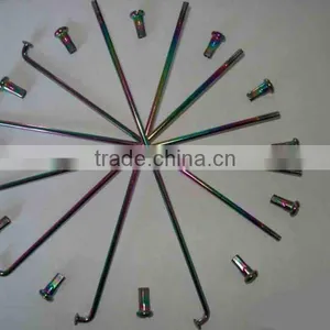 Motorcycle Colored Plain Plated Spoke With Nipple thumbnail-1