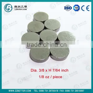 0.125oz Tungsten Cylinder Used for Weights thumbnail-1