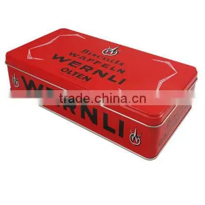 Red Larger Metal Gift Tin Box thumbnail-1