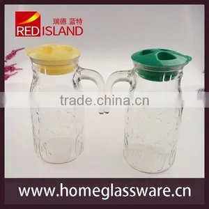 Large Glass Water Bottle With Lid, Juice Bottle thumbnail-1