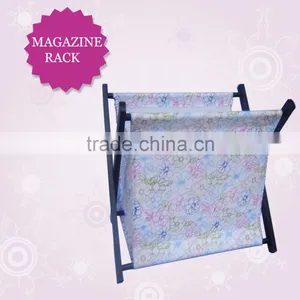Folding Wooden Magazine Rack With Colorful Dots, Paulownia Magazine Racks for Sale thumbnail-5