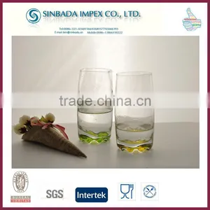 FDA Inspection Wholesale Bottom Colored Water Glass thumbnail-1
