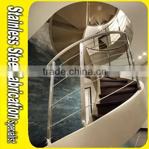 Indoor Stainless Steel Handrail Spiral Staircase Decorative Spiral Stairs thumbnail-5