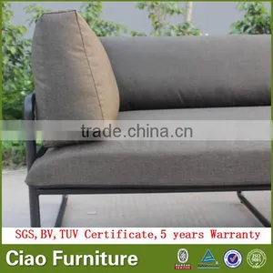 Modern Sectional Sofa Garden Furniture Aluminium 3 Seater Sofa thumbnail-4