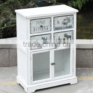 Antique White Kitch Wooden Cabinet thumbnail-1