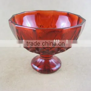 Purple Red Glass Bowl thumbnail-3