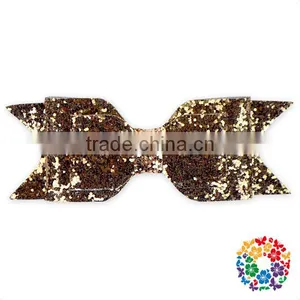Wholesale Awesome Gold Sequins Bows With Clips Back thumbnail-2