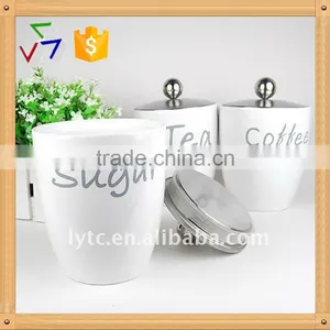 Factory Direct Wholesale 3pcs Ceramic Kitchen Canisters thumbnail-1