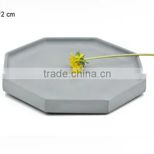 Industrial Decor Hexagonal Tray Cement Dry Flower Fruit Dish thumbnail-3