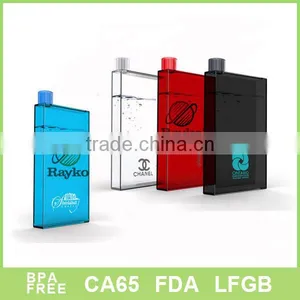 FDA Test 400ml Square Plastic Water Bottle A4 Flat Bottle thumbnail-1