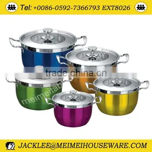 Hot Sale Colored Induction Cookware Stainless Steel Cookware Set, Stew Pot thumbnail-1