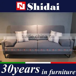 Contemporary Light Navy Fabric Upholstery Sofa And Loveseat Set G183-RE thumbnail-2