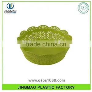 Hollow Out Design Round Shape PP Plastic Storage Fruit Basket thumbnail-1