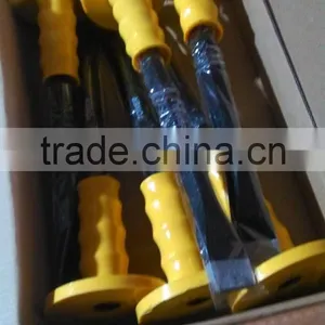 Carbon Steel Drop Forged Chisel With Rubber Handle thumbnail-3