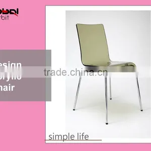 Upholstered Metal Leg Black Dining Room Furniture Dining Stool Leather Chair thumbnail-3