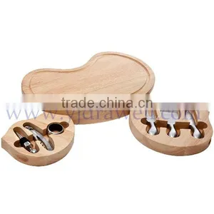AM-1096 Wooden Board Wine and Cheese Set thumbnail-1