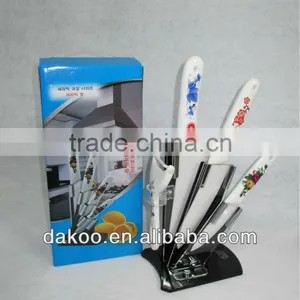 3"+6"+Peeler+ Knife Holder Sharp Kitchen Ceramic Knives With Ceramic Handle thumbnail-1