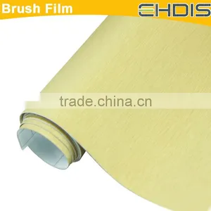 Gold Brush Film With Air Bubble Free Brushed Metalic Film thumbnail-1
