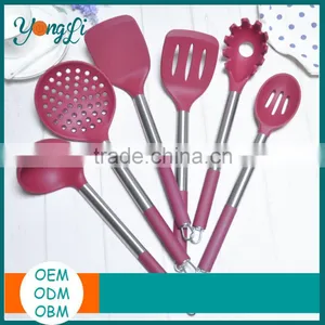 Kitchen Appliance Silicone Stainless Steel Wooden Non-stick Cookware Set thumbnail-1