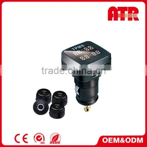 Wireless Automatic Data Transfer 0-9 Bar Car Tire Pressure Monitoring System thumbnail-1