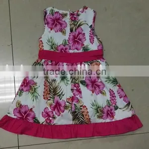 Girl's New Design High Quality Summer Printed Dress Stock Clearance thumbnail-5