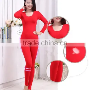 Custom 2014 New Winter Women's Modal Slim Sheath Long Johns Ladies Seamless Thermal Underwear O-neck Low Collar Top+pant Shapewe thumbnail-5