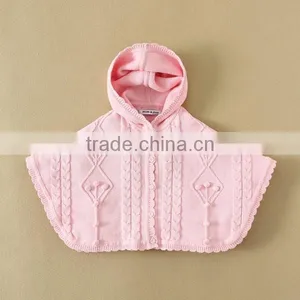 Hight Quality Cheap China Wholesale Kids Clothing, Kids Girls Knitted Cloak, Winter Children Apparel thumbnail-1