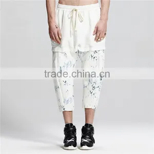 Wholesale Gym Wear Jogger Print White Loose Trousers 3xl Jogger Pants thumbnail-1