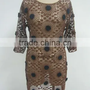 Elegent Lady's Crochet Casual Dress thumbnail-1