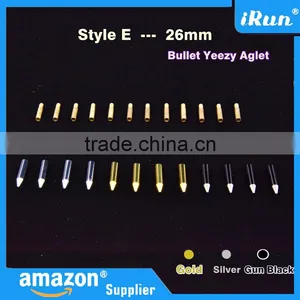 (MOQ:100pcs) 26mm Yeezy Lace Bullet Metal Tips for Sneaker Shoes - Metal Aglets Shoelaces Tips Replacement for Air Yeezy Shoes thumbnail-2