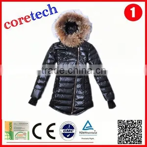New Design Fashion Big Fur Down Jacket Factory thumbnail-1