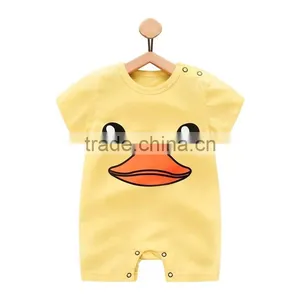 Wholesale Baby Cotton Rompers Cute Printed Short Sleeve Baby Onesie thumbnail-1