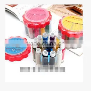 Cheap and Convenient Sewing Kit Set in Round Plastic Box thumbnail-1