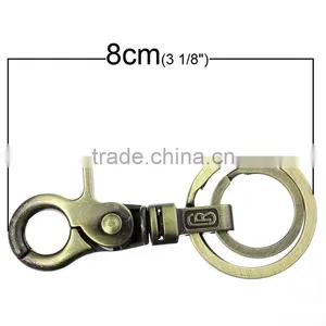 Wholesale Antique Bronze Key Chain Lobster Swivel Clasps For Key Ring thumbnail-3