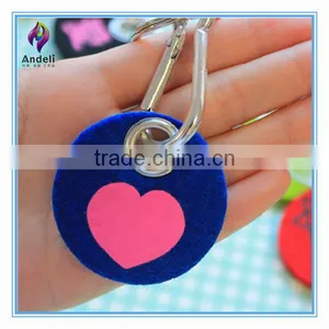 Custom Handmade Promotional Heart Felt Keychain thumbnail-1
