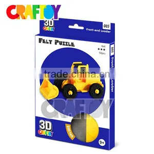 Educational Toys DIY Puzzle 3D Felt Puzzle Front End Loader thumbnail-1