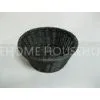 Weaving Black Plastic Rattan Fruit Basket Round For Display thumbnail-1