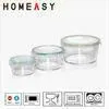 Transparent Pyrex Glass Lunch Box Food Containers , Good Swcratch Resistance thumbnail-1